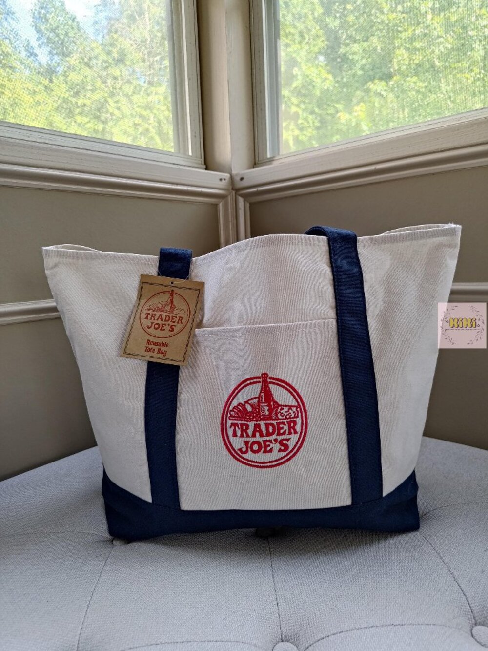 Trader Joe's Navy Canvas Tote Bag